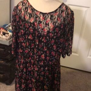 Cinched waist floral dress